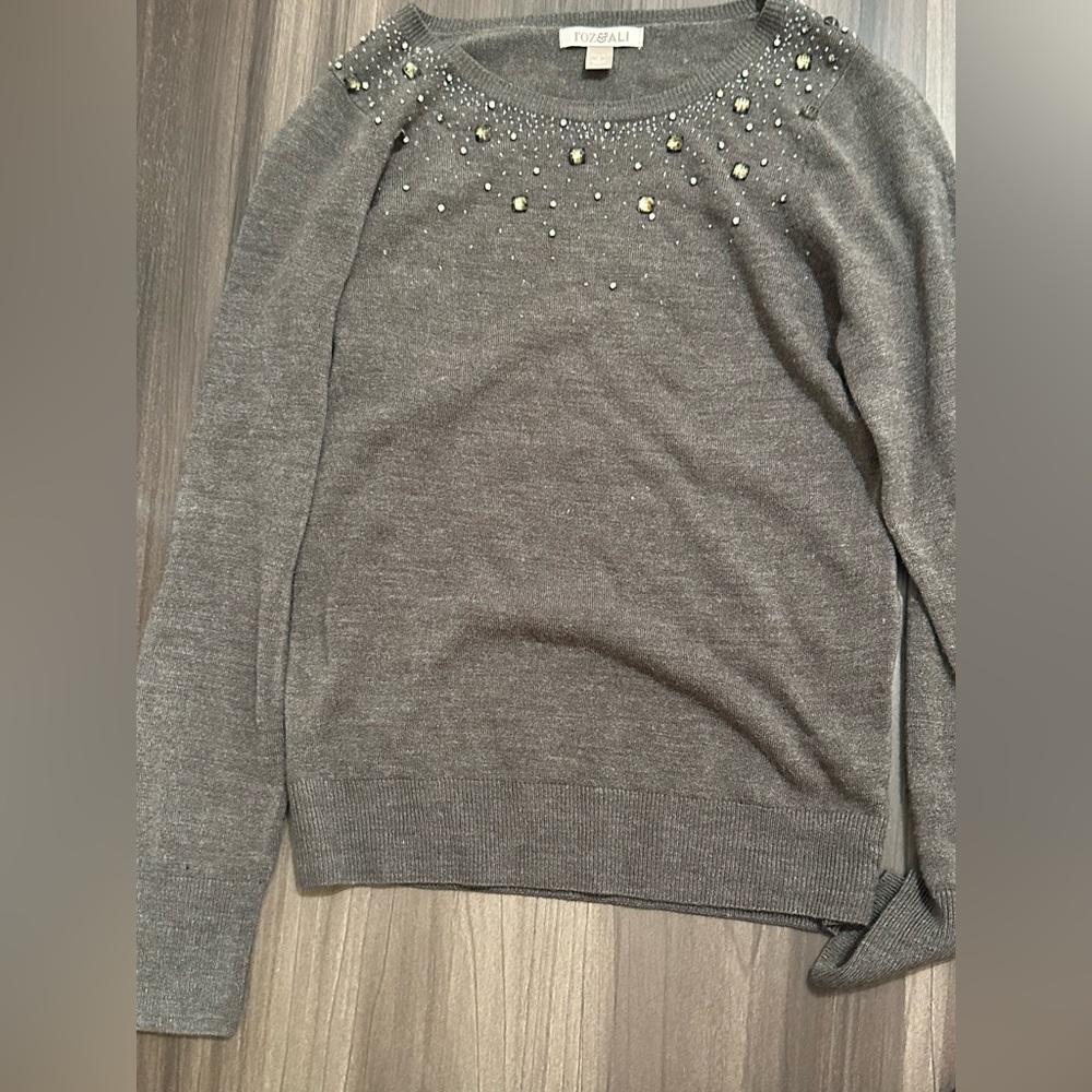 Jeweled, long sleeve Sweater